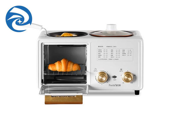 6L frigideira elétrico 3 1 nos multi fogões, máquina do café da manhã da luz 6.3qt