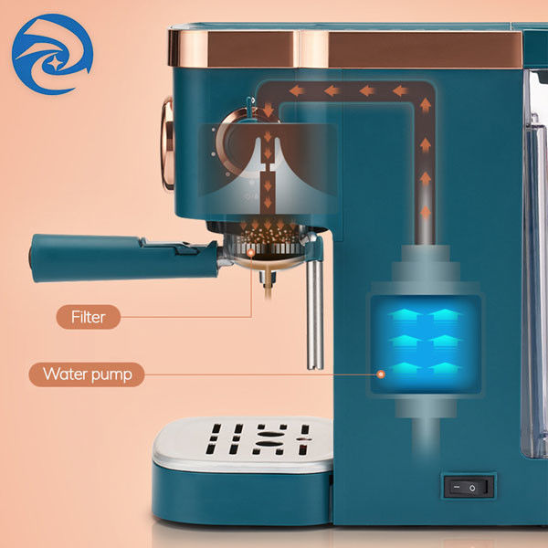 Italiano pequeno 1050W da máquina semi automática do café da casa para a casa com leite Frother
