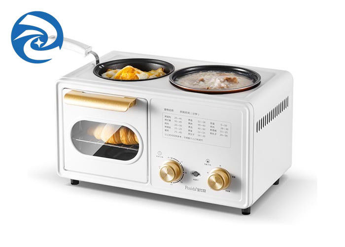 6L frigideira elétrico 3 1 nos multi fogões, máquina do café da manhã da luz 6.3qt