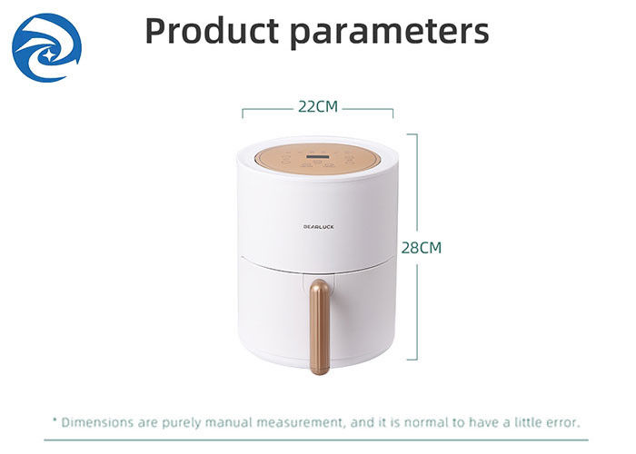 frigideira 2.6qt do ar do Smart Home de 800W 2.5L em volta de multifuncional