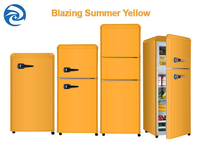 Cu branco retro Ft de 75L 90L 118L Mini Fridges With Freezer 2,6
