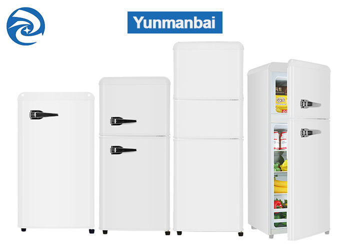 Cu branco retro Ft de 75L 90L 118L Mini Fridges With Freezer 2,6